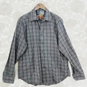 Excellent Robert Graham Button down Long sleeve  Plaid Men's Shirt L